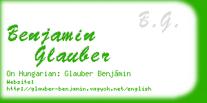 benjamin glauber business card
