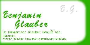 benjamin glauber business card